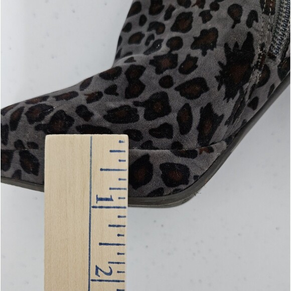 Worthington Ankle Booties Women's 7M Leopard Print Side Zip Stiletto Platforms - Picture 5 of 9